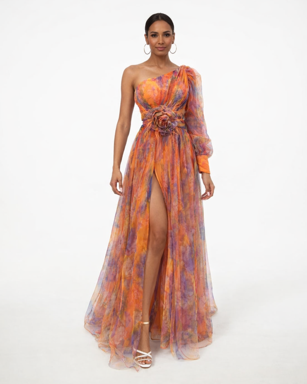 Amelia_dress_model_orange_