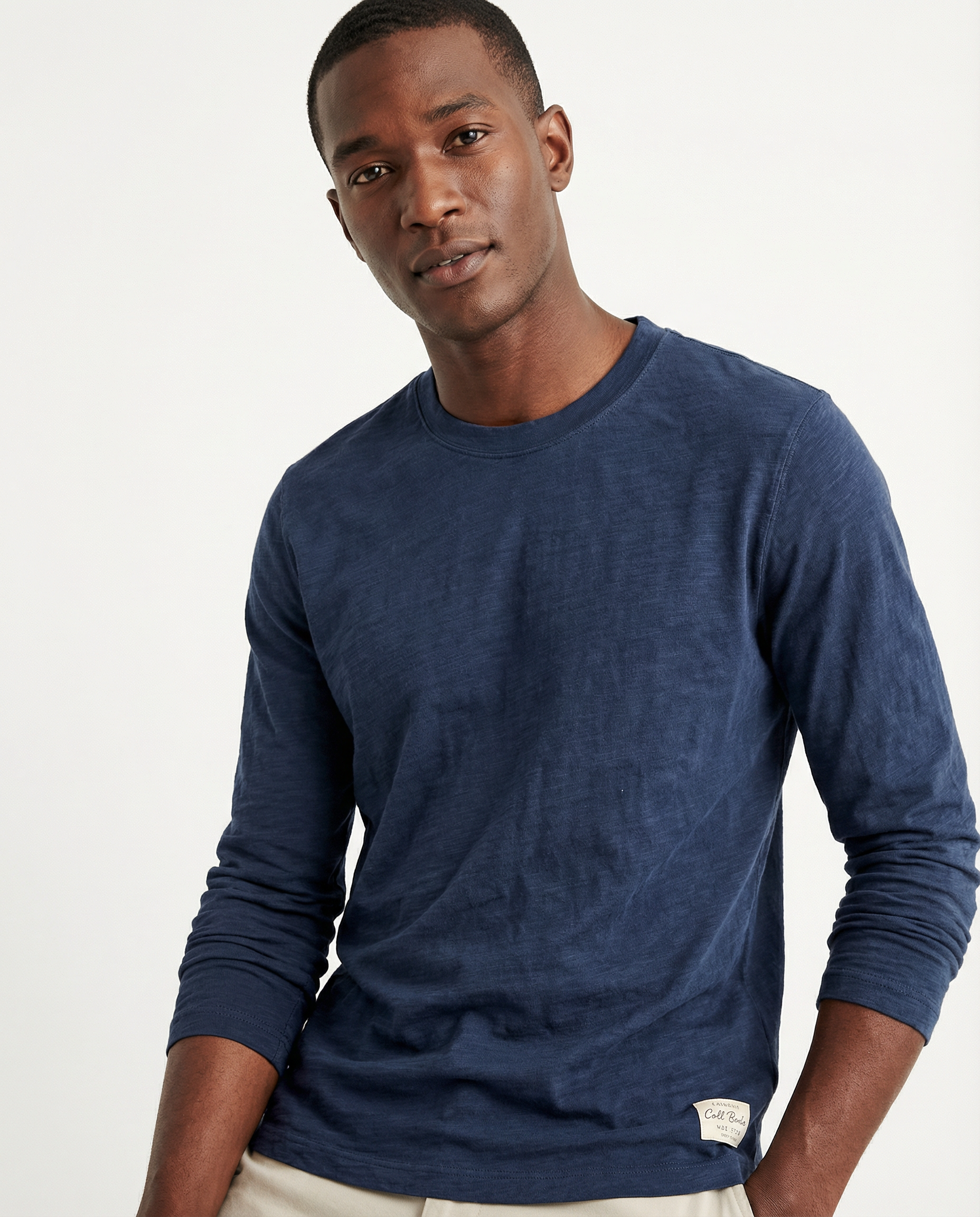 Dylan_MenRelaxedFitLongSleeveShirtBlueModel