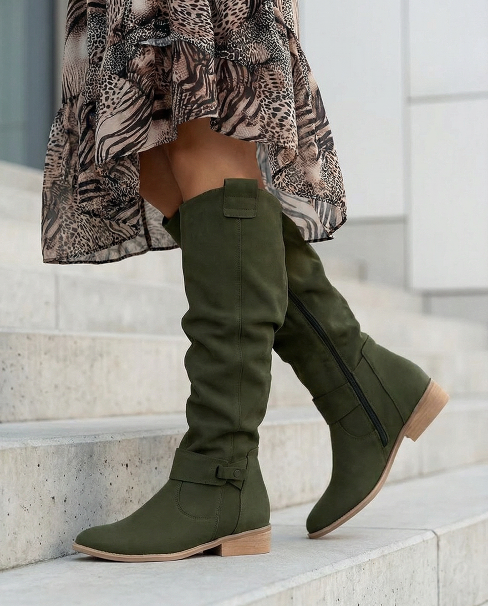 Estelle | Women Suede Knee High Boots