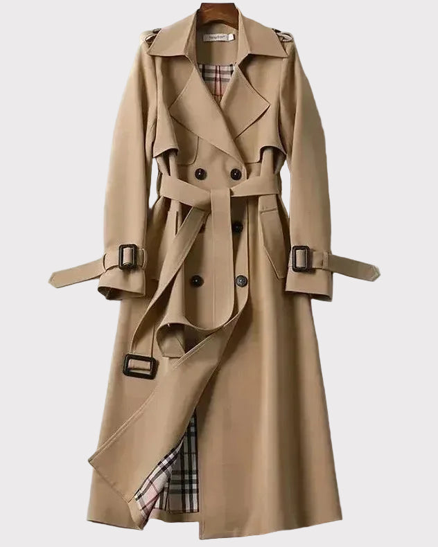 Mia | Women Autumn Trench Coat – Classic Black Style – 100% Polyester 1