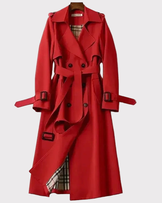 Mia | Women Autumn Trench Coat – Classic Black Style – 100% Polyester 2