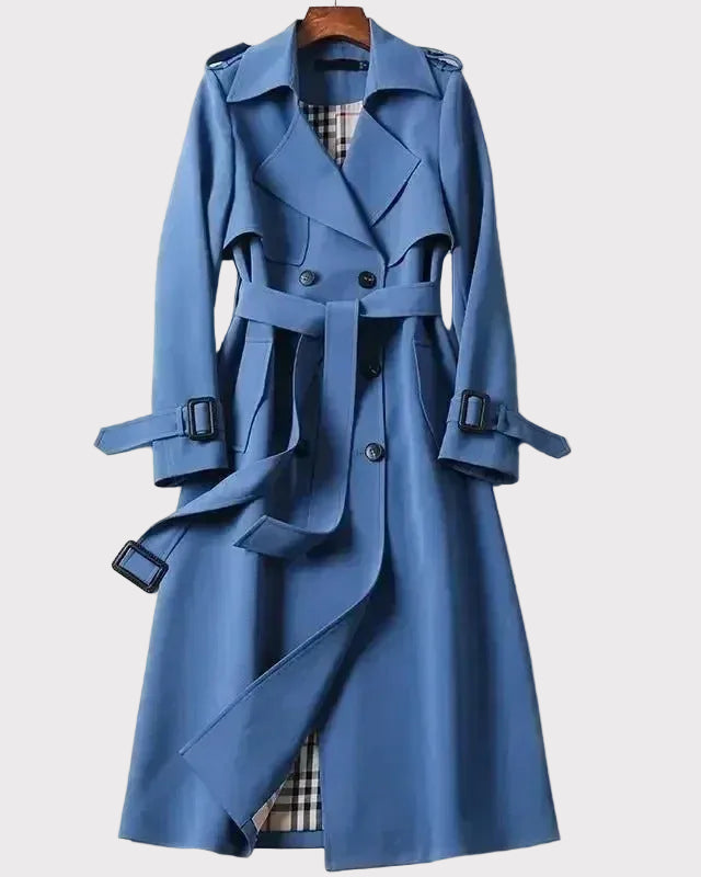 Mia | Women Autumn Trench Coat – Classic Black Style – 100% Polyester 4