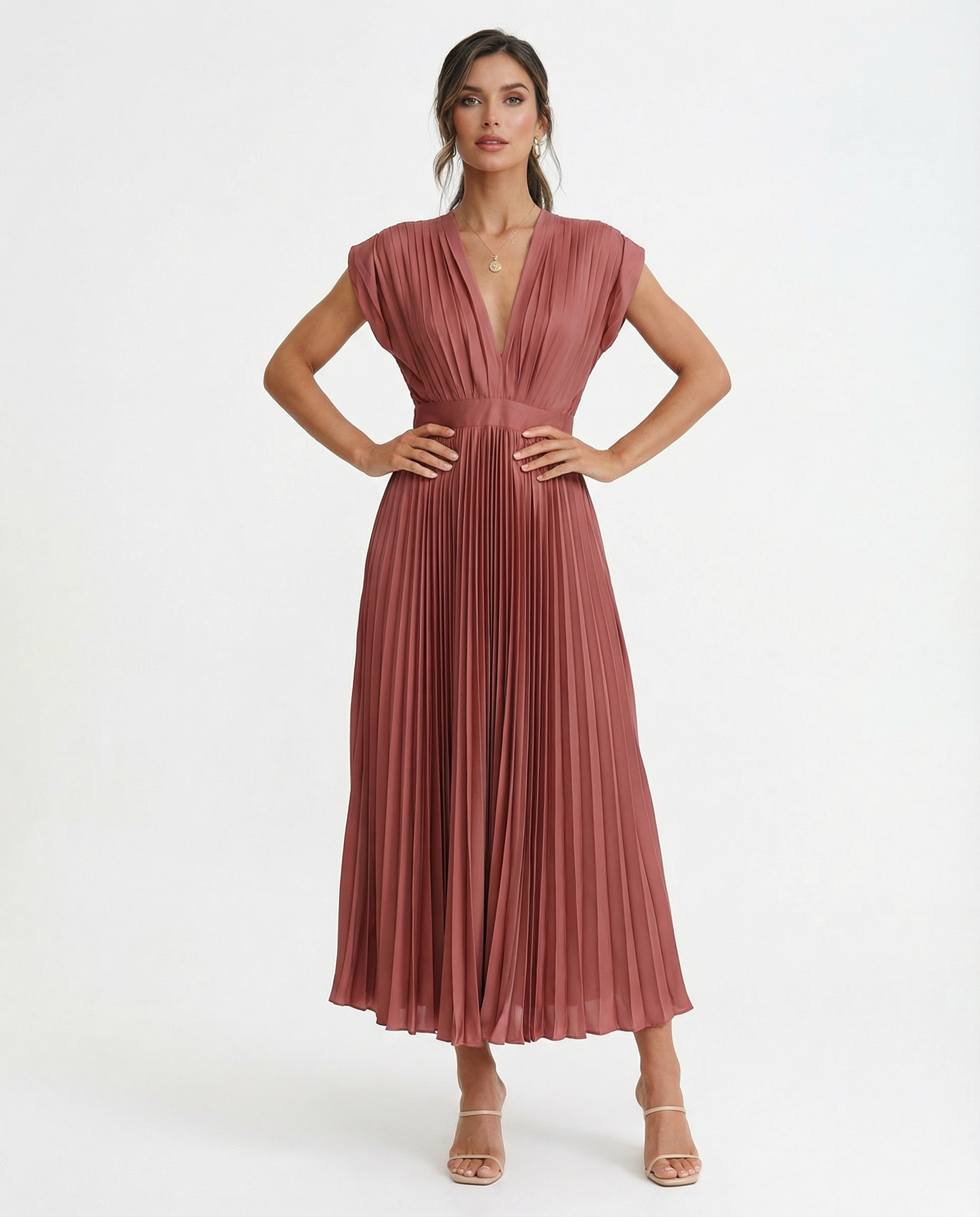 Olivia_Women_Elegant_Summer_Maxi_Dress_Rose_Red