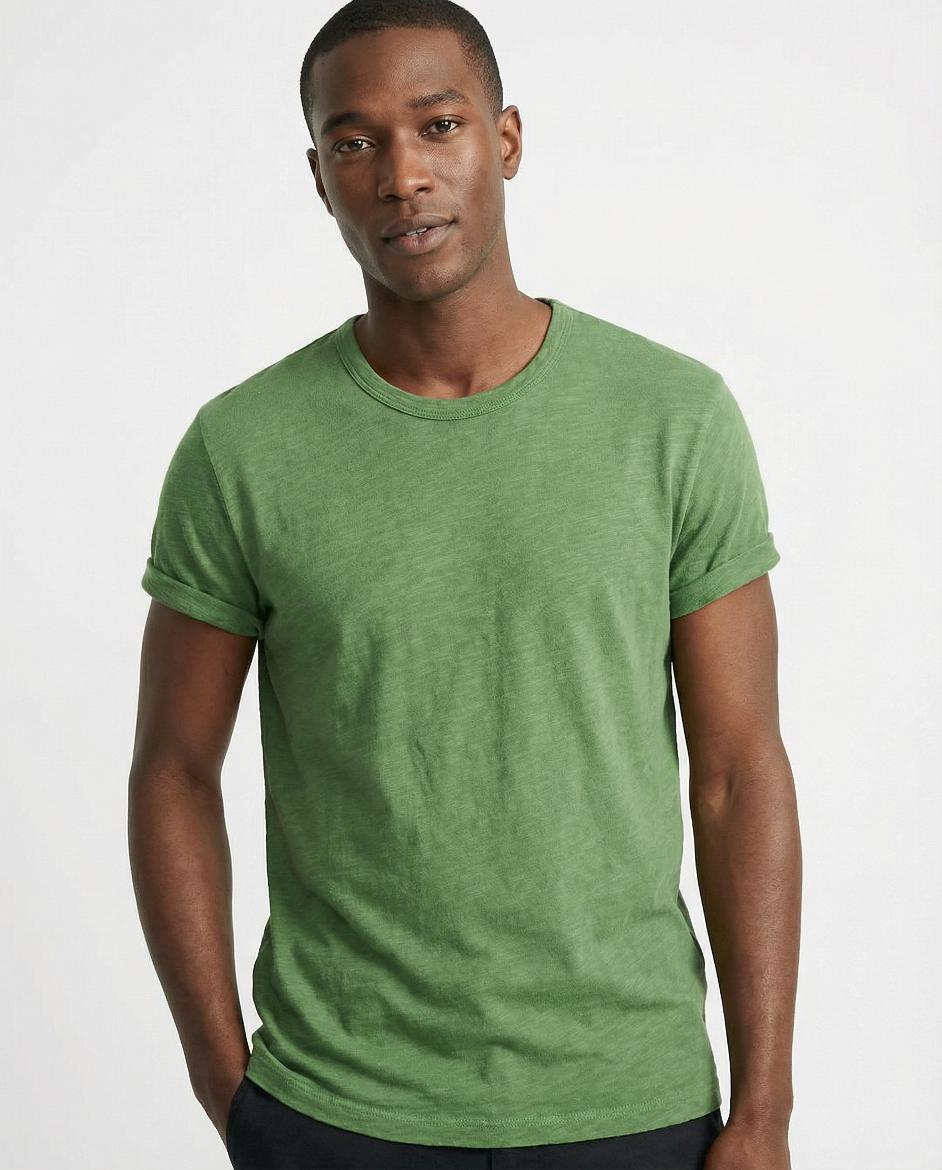 Owen_MenUltra-SoftRelaxedFitT-ShirtGreenModel