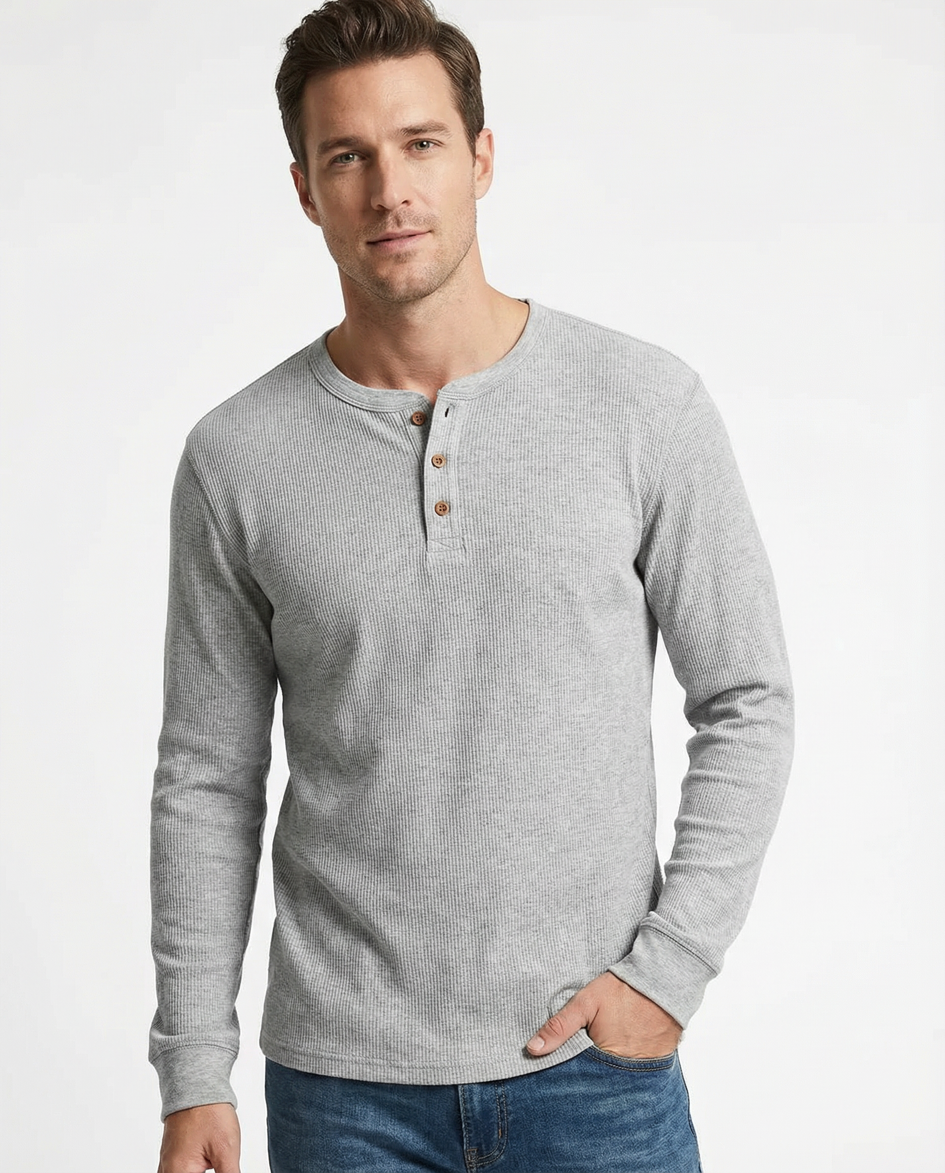 Grayson | Men Spring Cotton Henley Shirt